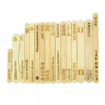 FDA Approved Disposable Wooden Ice Cream Stick Colourful Ice Cream Sticks