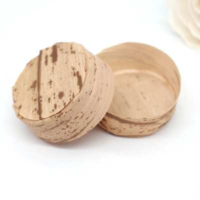 ODM Bamboo Leaf Disposable Dessert Cups Food Container 2.75inch