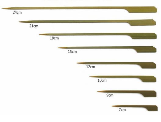 15cm bulk Green Bamboo Paddle Picks Sticks For Food