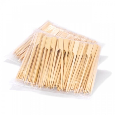 9cm Bamboo Paddle Pick Natural Wooden Kebab Sticks For Cocktails