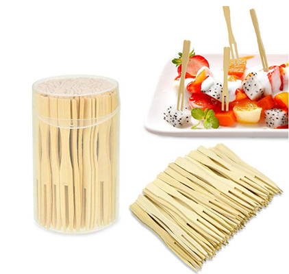 biodegradable Reusable Mini Food Bamboo Party Forks in bulk