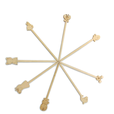 Disposable Bamboo Cocktail Picks Bamboo Skewers For Party 12cm