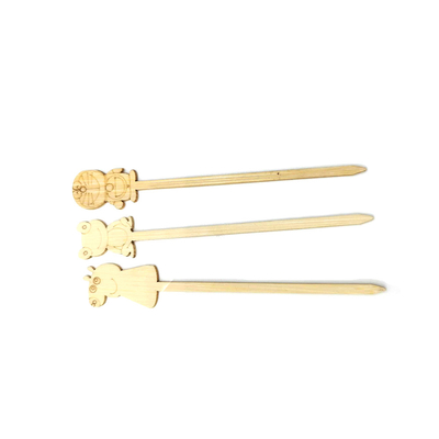 12cm Cocktail Bamboo Food Picks Bulk Wooden Cutlery Reusable