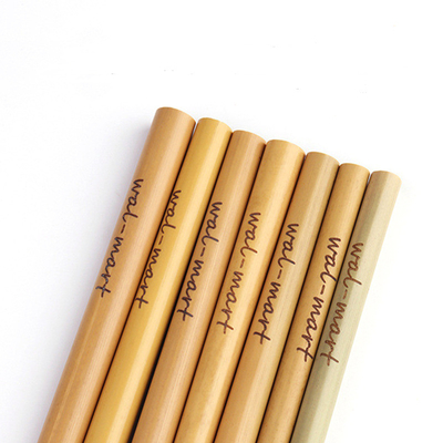 Personalized Bamboo Drinking Straws For Cocktail Party 15cm