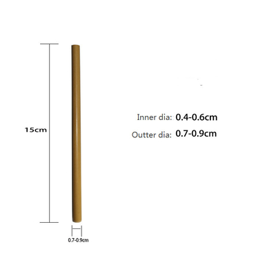 20cm Green Biodegradable Straws Bamboo Fibre Straws For Beverage
