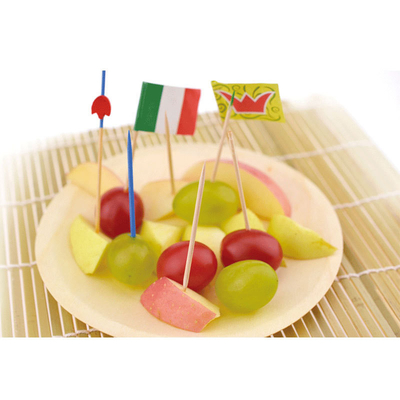 9 inch ODM Round Disposable Wood  Plates Bulk Tableware For Barbecue Birthday
