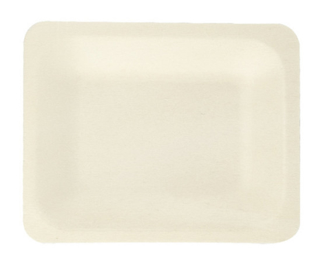Biodegradable Rectangular Disposable Wooden Plates tableware 200×125×20mm