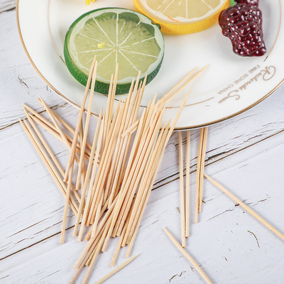 Individually Plastic Bag Wrapper Bamboo Tooth Picks For Fruit Salad