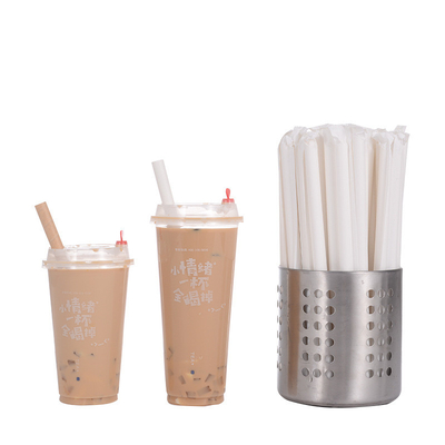 ODM smoothie Kraft Paper Boba Straws For Party Supplies Bridal 6mm 23cm