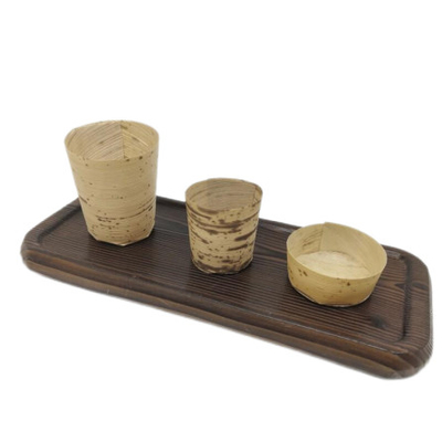Bamboo Small Disposable Appetizer Cups Eco Friendly For Food Storage