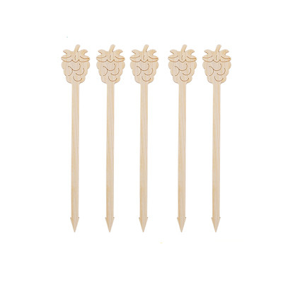 Bamboo Nature Food Grape Fruit Picks For Bar Catering Evernt