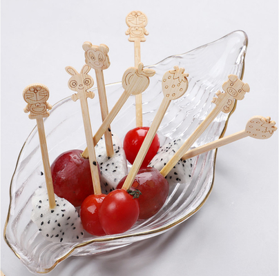 Bamboo Nature Food Grape Fruit Picks For Bar Catering Evernt
