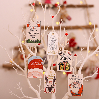 Christmas Tree Decorative Wooden Santa Tag For Tree