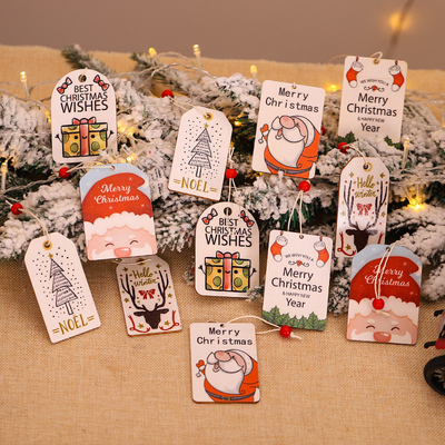 Christmas Tree Decorative Wooden Santa Tag For Tree