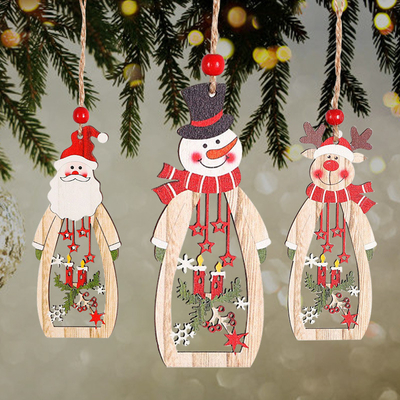 Wooden Christmas Tags Ornaments Christmas Wooden Pendant Tag
