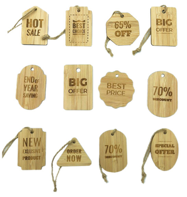 Bamboo Eco Swing Label Tag With Clothes Careing Info