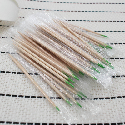 2.0mm 6.5cm Disposable Mint Bamboo Individually Wrapped Toothpicks For Tooth Health