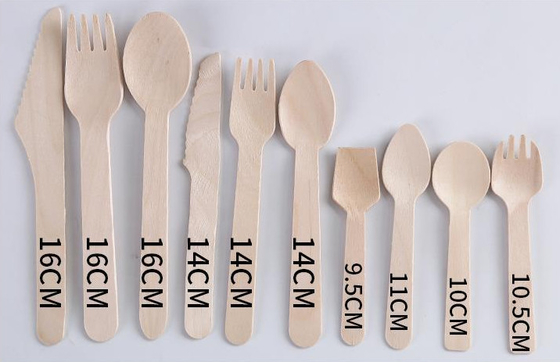 Disposable Wooden Dessert Spoon Ice Cream Spoon 95mm Party Gathering Cake Spoon