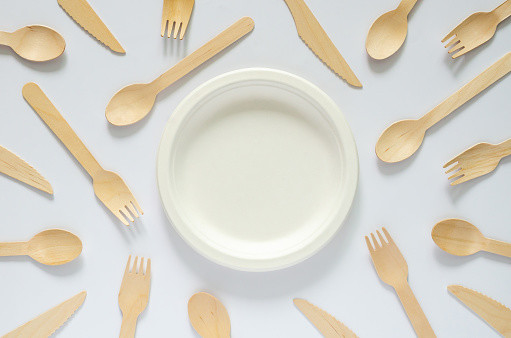 Disposable Bidegradable Wooden Knife Fork Spoon Birch Wood 16cm For Party