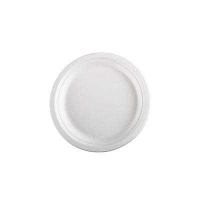 Disposable Degradable Pulp Plate Bowl Lunch Box 9 Inch Sugarcane Paper Plate