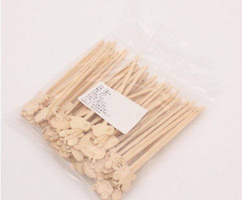 Disposable Carton Style Bamboo Cocktail Picks Fruit Food Bamboo Picks