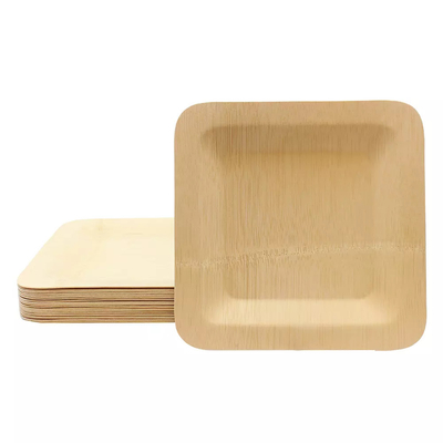 Disposable Square Bamboo Plate Food Decoration Party Plate