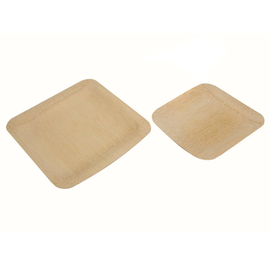 Disposable Square Bamboo Plate Food Decoration Party Plate