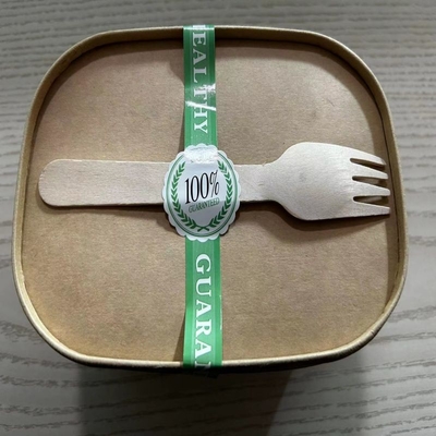 17 Cm Disposable Rectangle Takeaway Box Kraft Paper Box Food Container Customized Logo