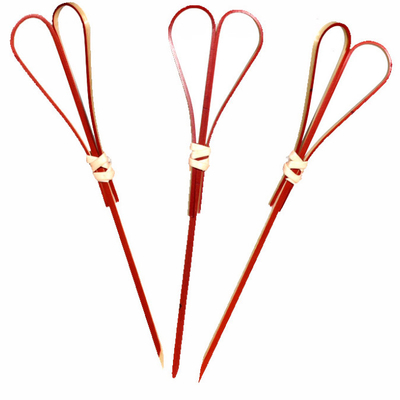 9cm Disposable Heart Shaped Decorative Bamboo Food Picks Toothpicks For Wedding