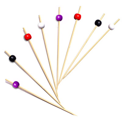Colorful Spot Ball Decorative Bamboo Food Picks In Bulk FDA approved