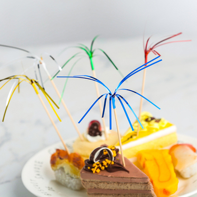 Disposable Bamboo Fireworks Bulk Toothpicks For Cupcake Toppers 10cm
