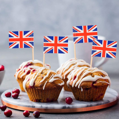 6.5cm Decorative Cocktail Stick Flags Wooden Cake Burger Toothpick Flags