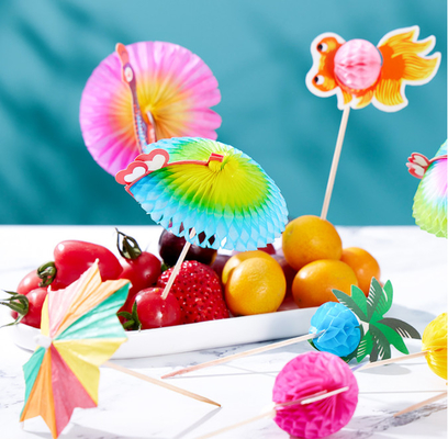 15.5CM Disposable Decorative fruit Pineapple Toothpick Cocktail Picks