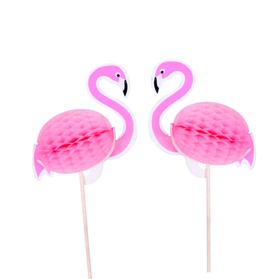 10CM Disposable Wood Bulk Toothpicks Flower Flamingo for Baking Cake