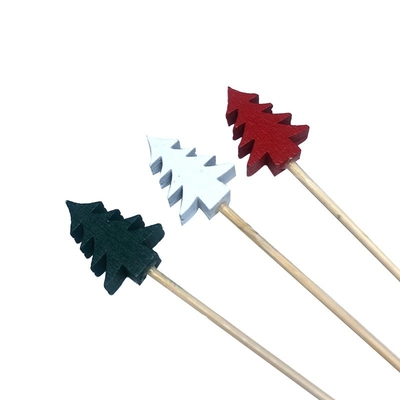 Christmas Tree Decorative Cocktail Picks Disposable Bamboo Garnish Sticks