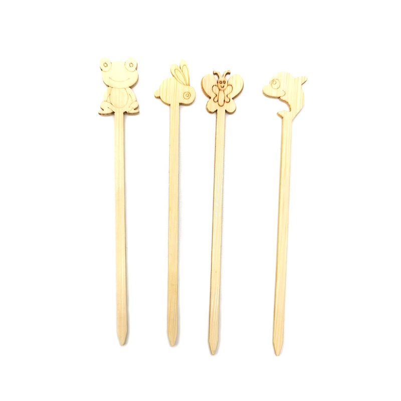 Customized Disposable Sandwich Bamboo Food Picks For Olive