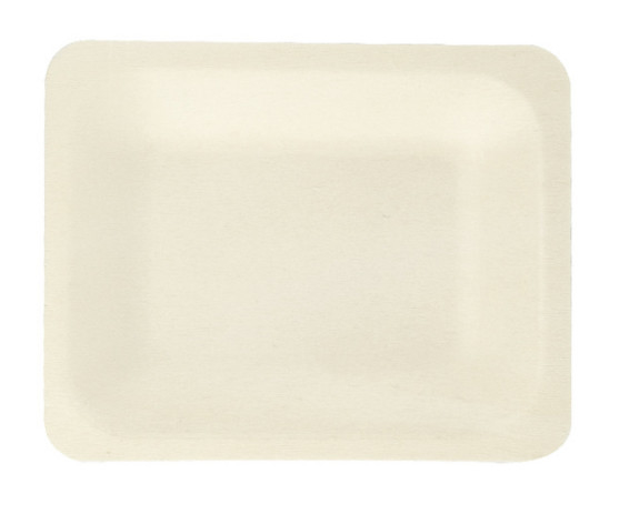 Biodegradable Rectangular Disposable Wooden Plates tableware 200×125×20mm