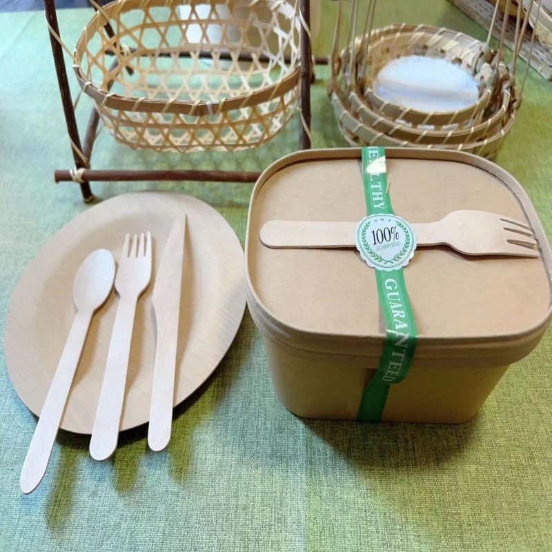 17 Cm Disposable Rectangle Takeaway Box Kraft Paper Box Food Container Customized Logo